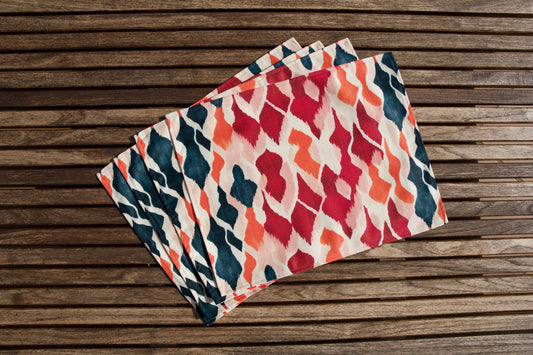 Stain Resistant Placemat - Tribal Ikat (rosa)