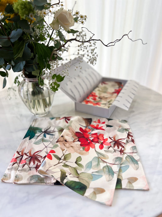 Stain Resistant Placemat - Crimson Bloom