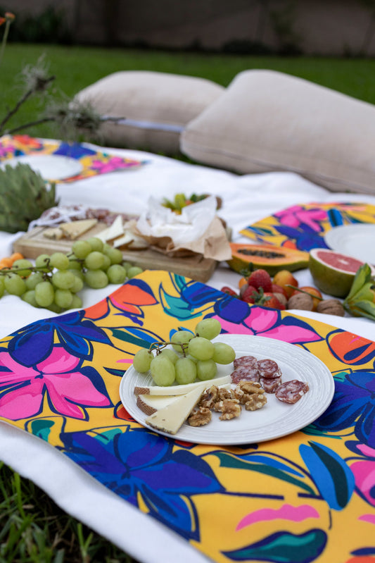 Stain Resistant Placemat - Giallo, Rosa, Blu
